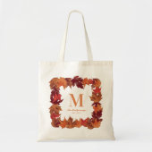 Tote Bag Superbe Automne Feuilles Monogramme automne (Devant)