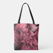 Tote Bag Superbe fleur rose corail fractale (Dos)
