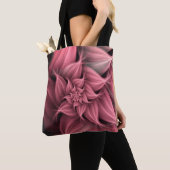 Tote Bag Superbe fleur rose corail fractale (De près)