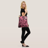 Tote Bag Superbe fleur rose corail fractale (Sur le modèle)