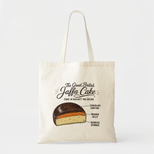 Tote Bag Superbe Jaffa Cake britannique - Gâteau ou Biscuit (Devant)
