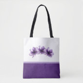 Tote Bag Superbe Mariage de fleurs violettes (Devant)