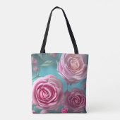 Tote Bag Superbe motif rose à l'aspect vintage (Dos)
