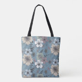 Tote Bag Superbe Pays Bleu Floral (Dos)