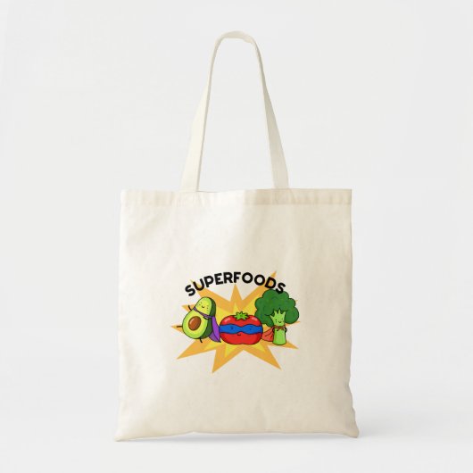Tote Bag Superfoods Funny Vegetable Pun (Devant)