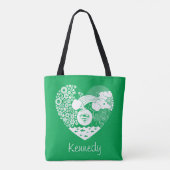 Tote Bag Supergirl Floral Peace Heart Graphisme (Dos)
