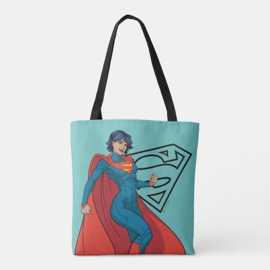 Tote Bag Supergirl Hovering en costume bleu (Dos)