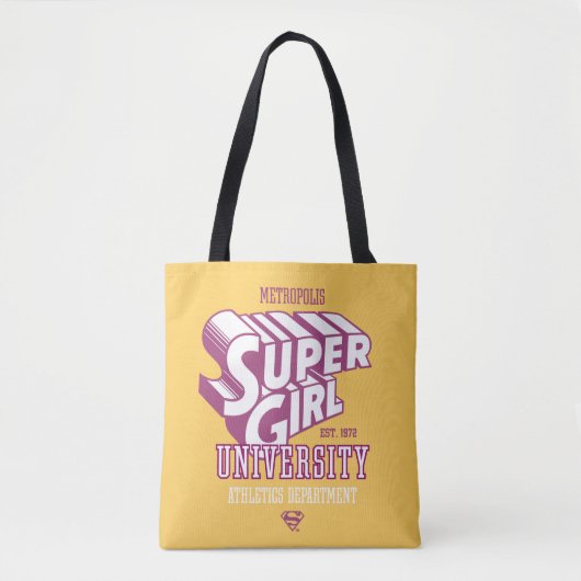 Tote Bag Supergirl Metropolis University Athletics Départem (Devant)