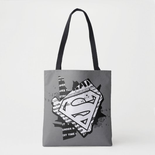 Tote Bag Supergirl Newsprint S-Shield (Devant)
