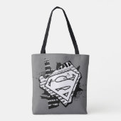 Tote Bag Supergirl Newsprint S-Shield (Dos)