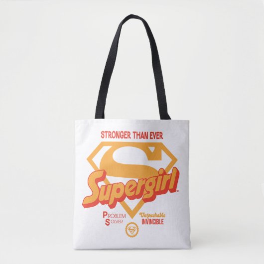 Tote Bag Supergirl plus forte que jamais Retro Graphic (Devant)