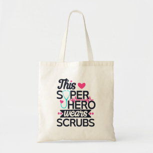 Tote Bag Superhero de soins infirmiers drôle dire la typogr