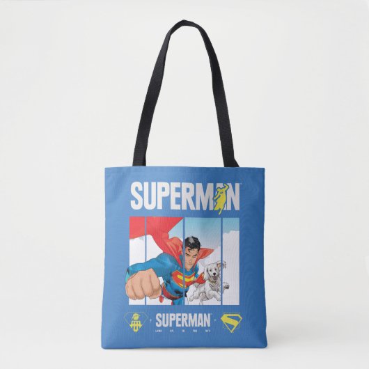 Tote Bag Superman et Krypto prennent l'avion (Devant)