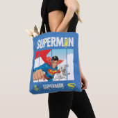 Tote Bag Superman et Krypto prennent l'avion (De près)