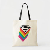 Tote Bag Superman Layered Rainbow Logo (Devant)