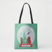 Tote Bag Superman Metropolis Globe des neiges (Devant)