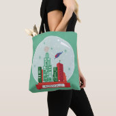 Tote Bag Superman Metropolis Globe des neiges (De près)