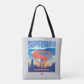 Tote Bag Superman Metropolis Skyline (Dos)
