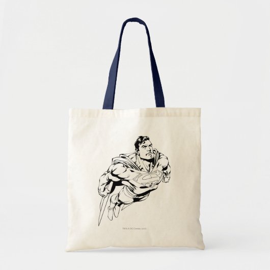 Tote Bag Superman noir et blanc 1 (Devant)