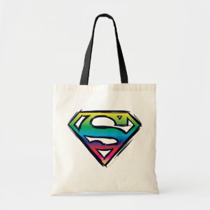 Tote Bag Superman S-Shield Logo Arc en ciel