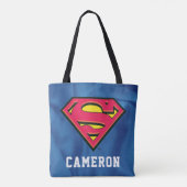 Tote Bag Superman S-Shield personnalisé | Logo classique (Dos)