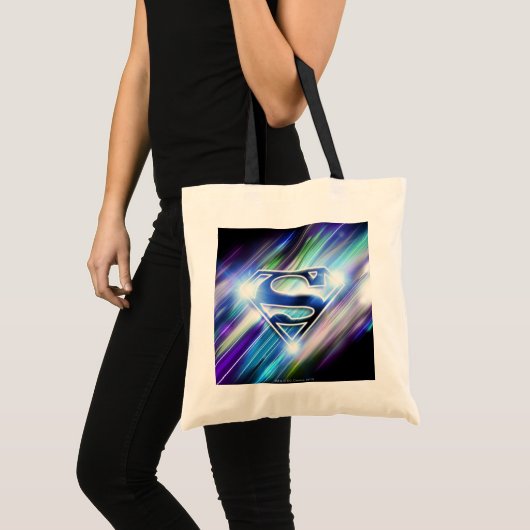 Tote Bag Superman Stylized | Shiny Blue Burst Logo (Devant (produit))