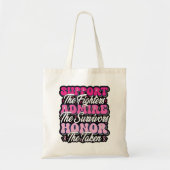 Tote Bag Support en ruban rose Admirez la sensibilisation a (Devant)