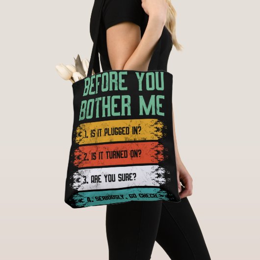 Tote Bag Support technique informatique (De près)