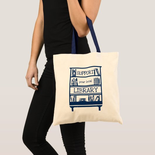 Tote Bag Support Your Local Library - Book Lover's (Devant (produit))
