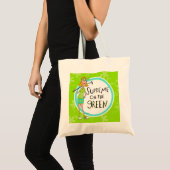 Tote Bag Suprême sur la blonde verte (Devant (produit))