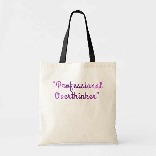 Tote Bag Sur-analyste professionnel Design drôle et identif (Devant)