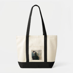 Tote Bag Sur la plate-forme (huile sur la toile)