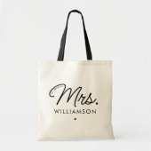 Tote Bag Sur Mesure, Mme Est. Script élégant moderne nouvel (Devant)