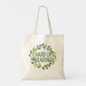 Tote Bag Surdité verte botanique malentendant (Dos)