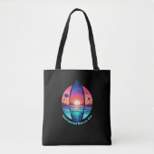 Tote Bag Surf au coucher du soleil (Devant)