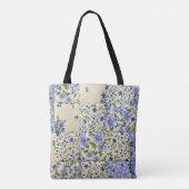 Tote Bag surface composée à fleurs bleues (Dos)