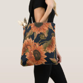 Tote Bag Surface Florale Motif-Mode Décoratif Tropical (De près)