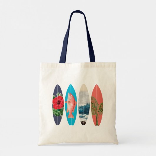 Tote Bag Surfboards colorés rétro (Dos)