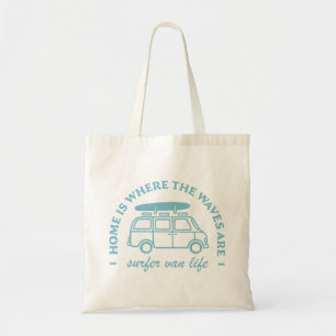 Tote Bag Surfer camper van vie surf amoureux citations
