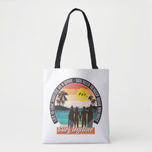Tote Bag Surfer ensemble - Gardez votre équilibre