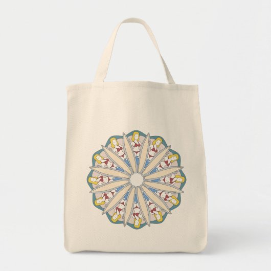 Tote Bag Surfer girl Mandala Female Surfer (Devant)