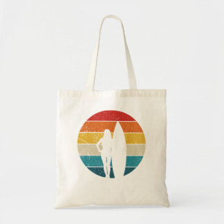 Tote Bag Surfer Girl, Vintage Retro Surfing 810