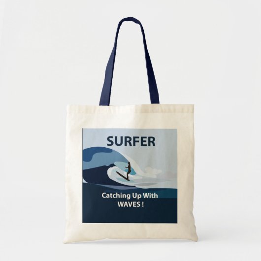 Tote Bag Surfer Plage Surf (Devant)