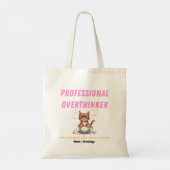 Tote Bag Surpenseur Professionnel Humour de Chat Relatable (Dos)