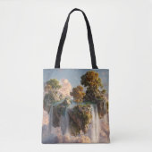 Tote Bag Surreal Floating Cliffs With Waterfalls (Devant)