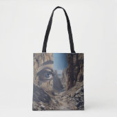 Tote Bag Surréalisme des yeux nature (Devant)