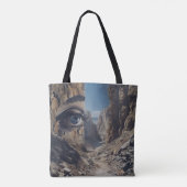 Tote Bag Surréalisme des yeux nature (Dos)