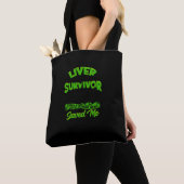 Tote Bag Survivant de la transplantation du foie Jamais rec (De près)