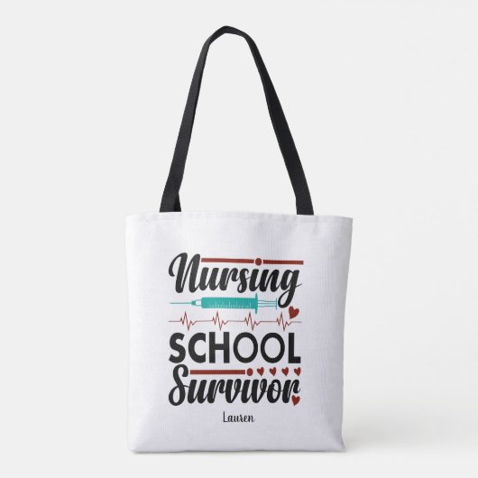 Tote Bag Survivant de l'infirmière étudiante (Dos)