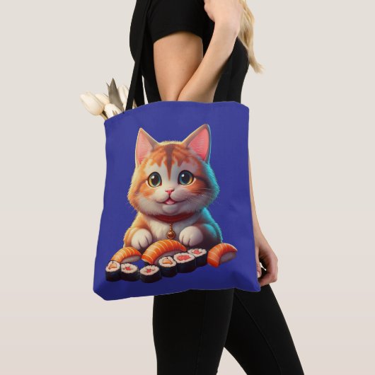 Tote Bag Sushi Cat (De près)